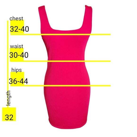 Dress a new day Bright Pink Stretchy Knit Tank Short Dress - Picture 4 of 15